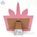 Cadre photo en bois de licorne rose MDF